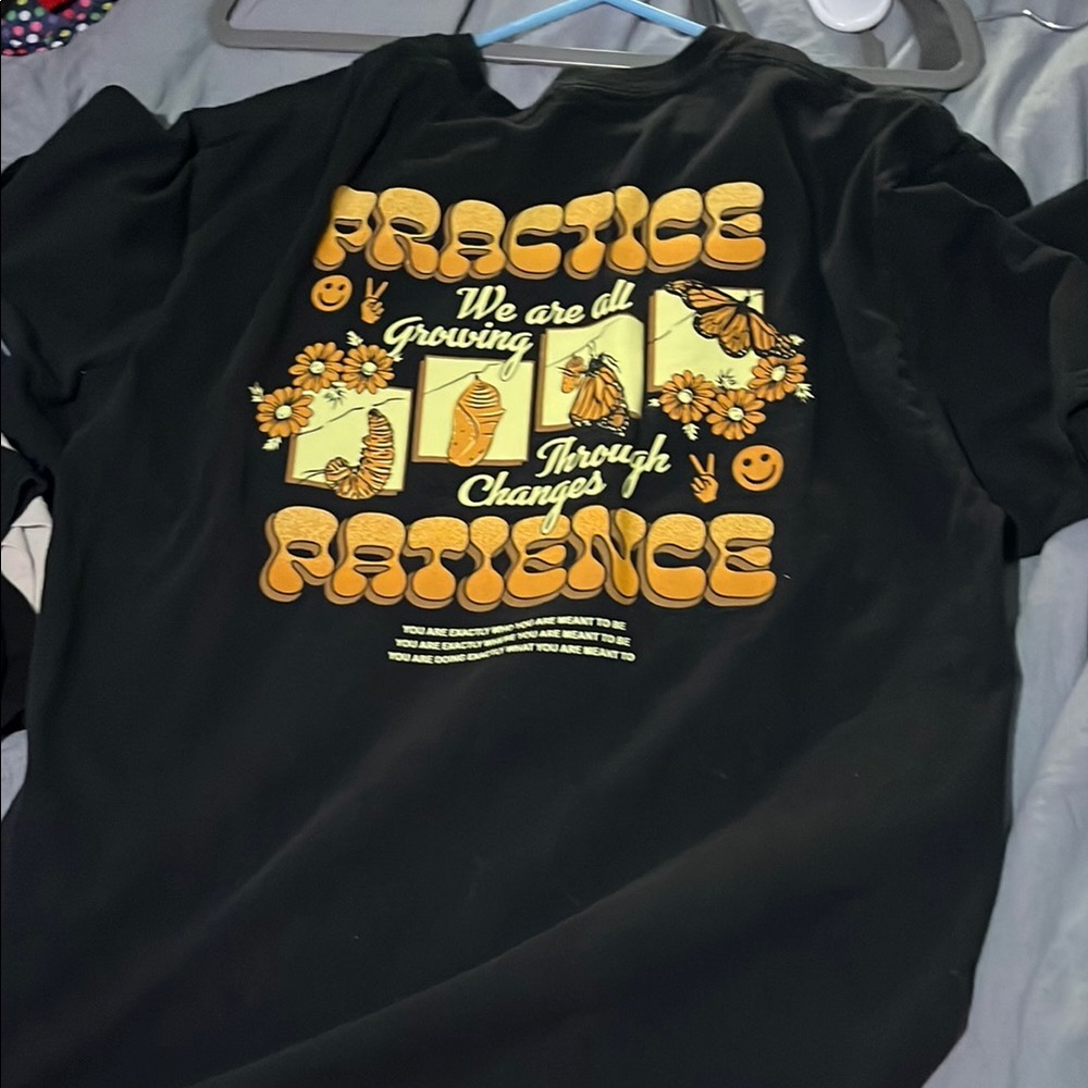 Black and Yellow Graphic Polo T-Shirt